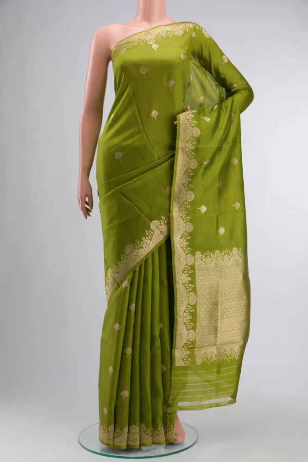 Green Banarasi Katan Silk Saree
