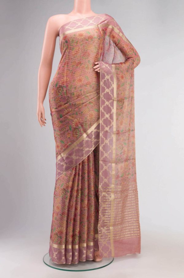 Magenta Banarasi Katan Silk Saree