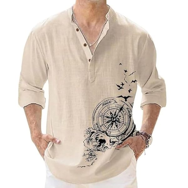 White Printed Casual Shirt
