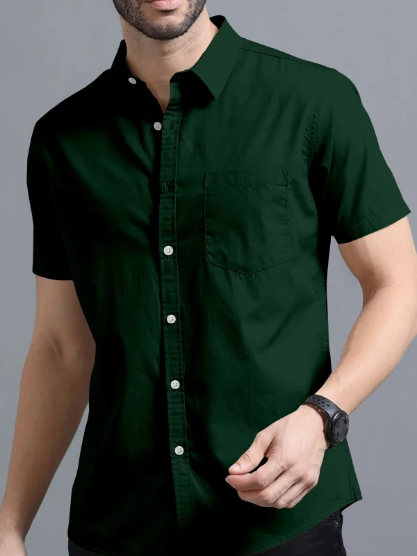 Dark Green Casual Shirt