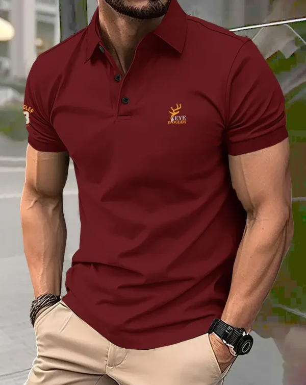 Maroon Classic Logo Slim Fit Polo T-Shirt