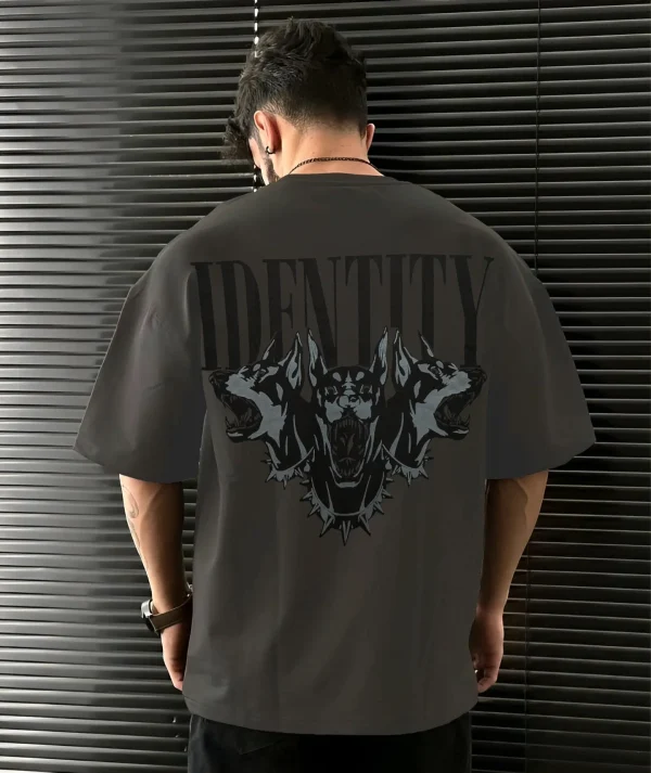 Identity Skull Back Graphic Oversized T-Shirt