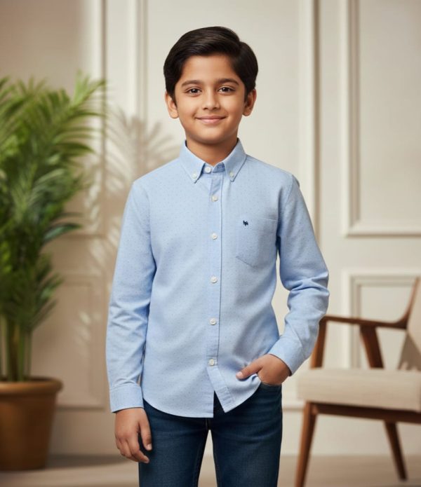 Sky Blue Classic Boys Shirt