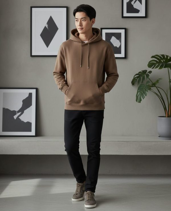 Mocha Brown Men’s Hoodie