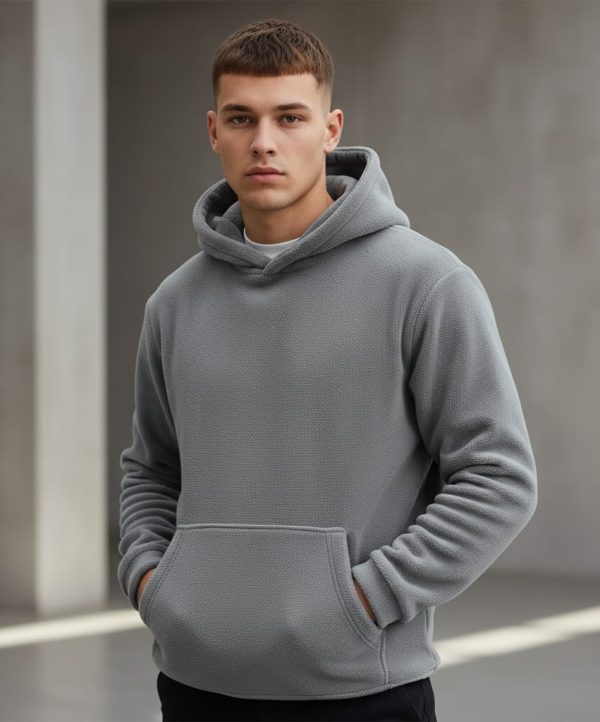 Frost Grey Winter Fleece Hoodie