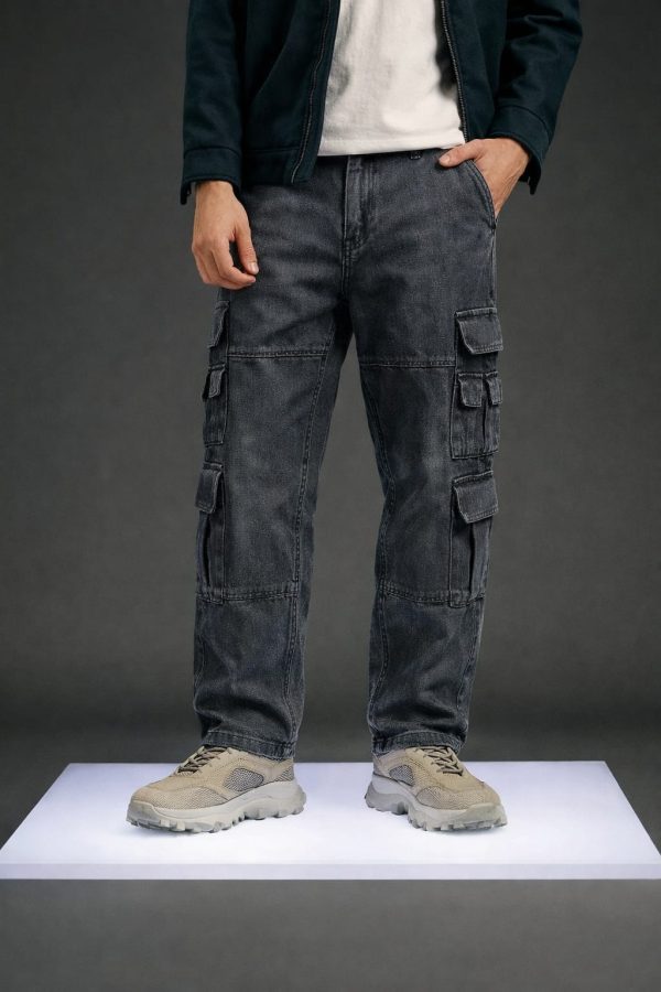 Graphite Tactical Cargo Denim Jeans
