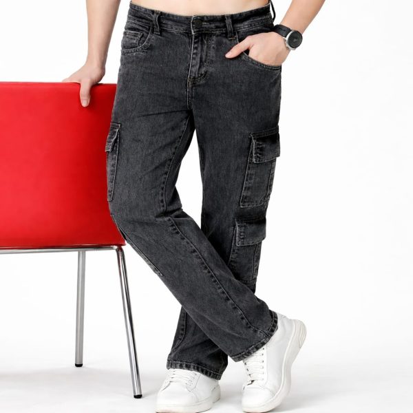 Shadow Washed Cargo Denim Jeans