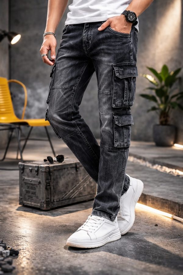 Urban Rover Shadow Cargo Denim Jeans