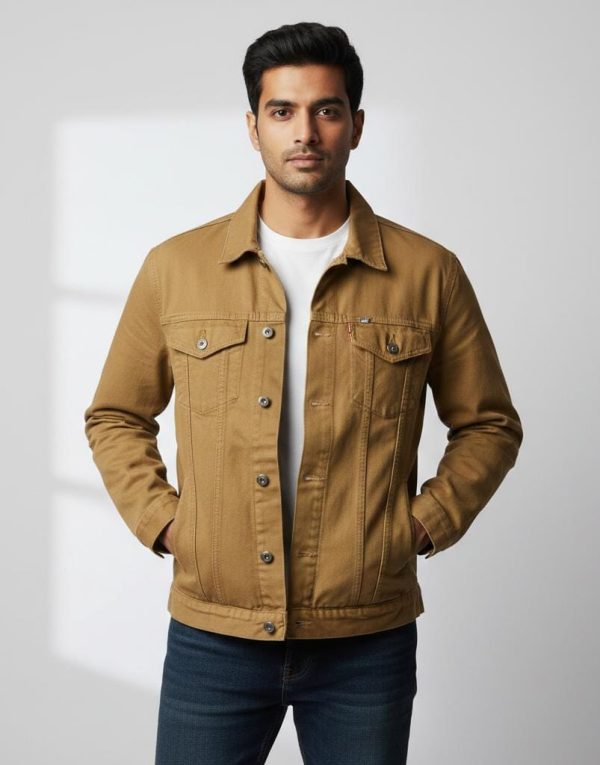 Men's Classic Khaki Trucker Jacket