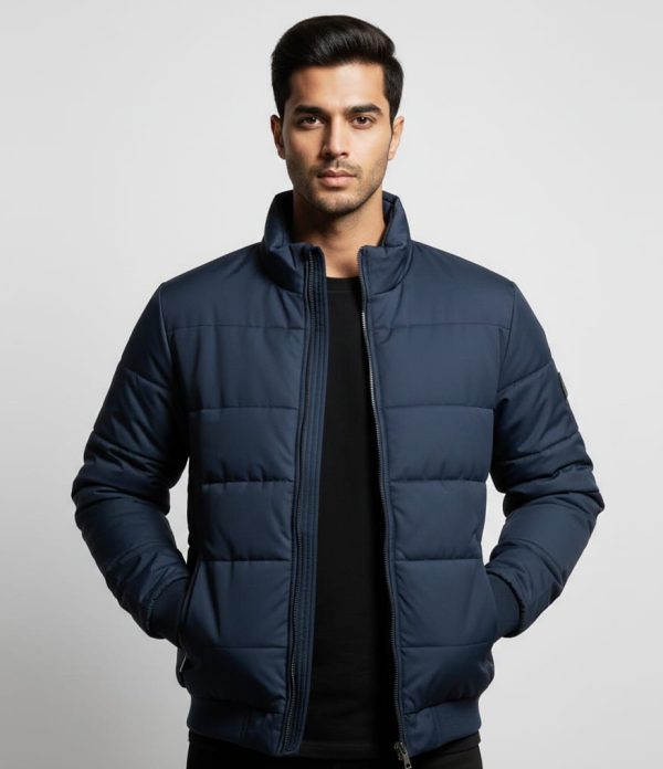 Men's Navy Blue Puffer Jacket