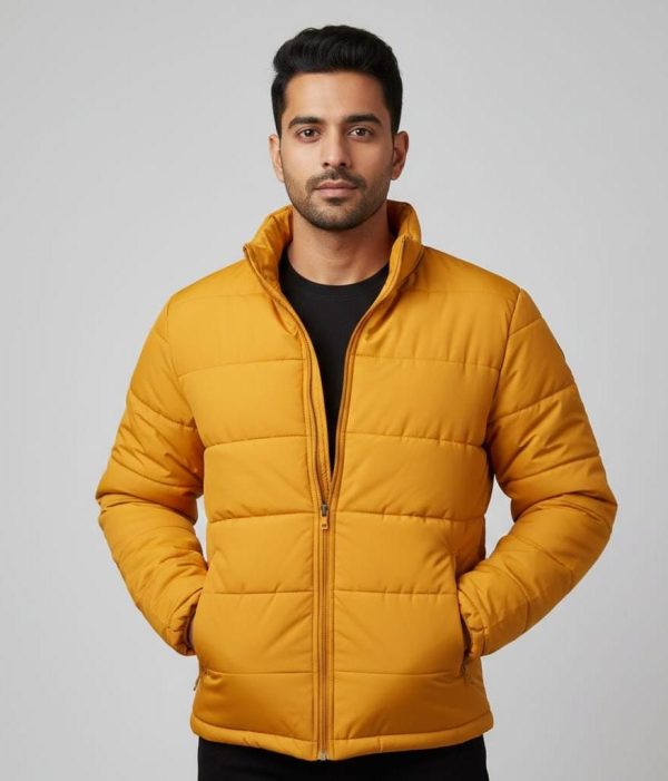 Men's Premium Mustard Quilted Puffer Jacket