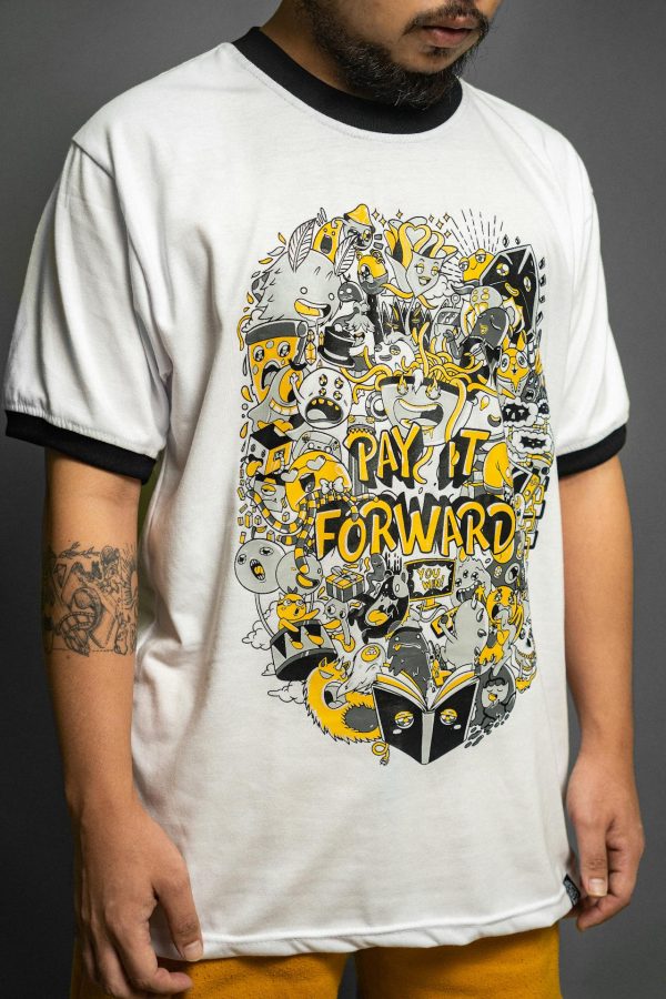 Urban Comic Artwork White Oversized T-Shirt