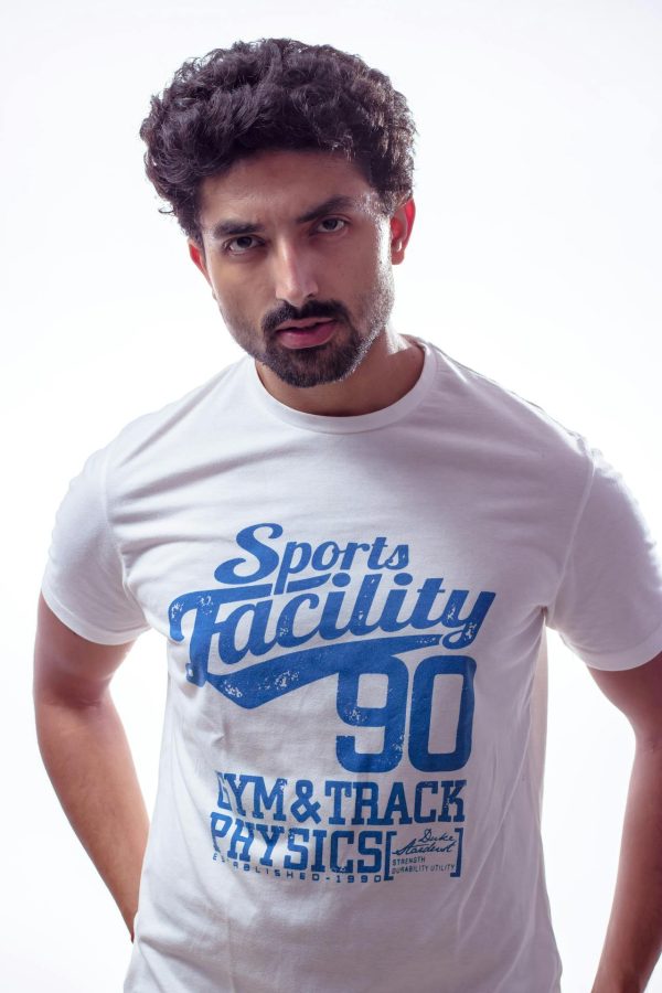 Sports Facility 90 Textured White T-Shirt