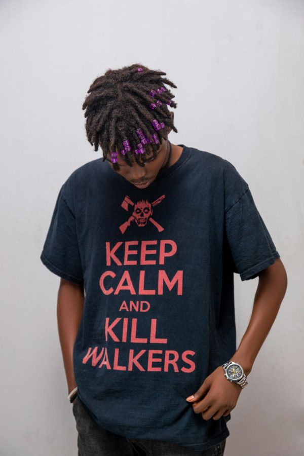 Keep Calm Kill Walkers Graphic Printed Oversized T-Shirt
