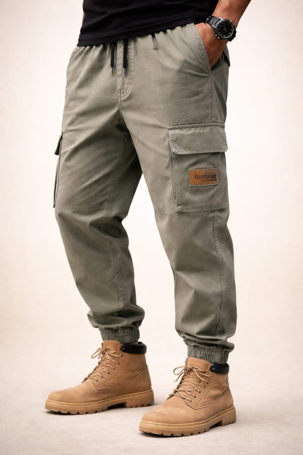Olive Green Outdoor Cargo Joggers